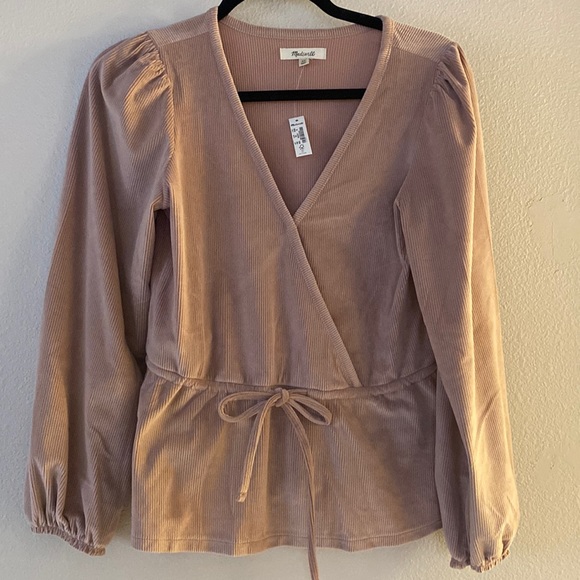 Madewell Corduroy Wrap Top - Picture 2 of 4